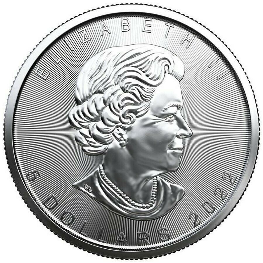 Moneda 1 onza Troy Hoja Arce de Plata Canada 2022